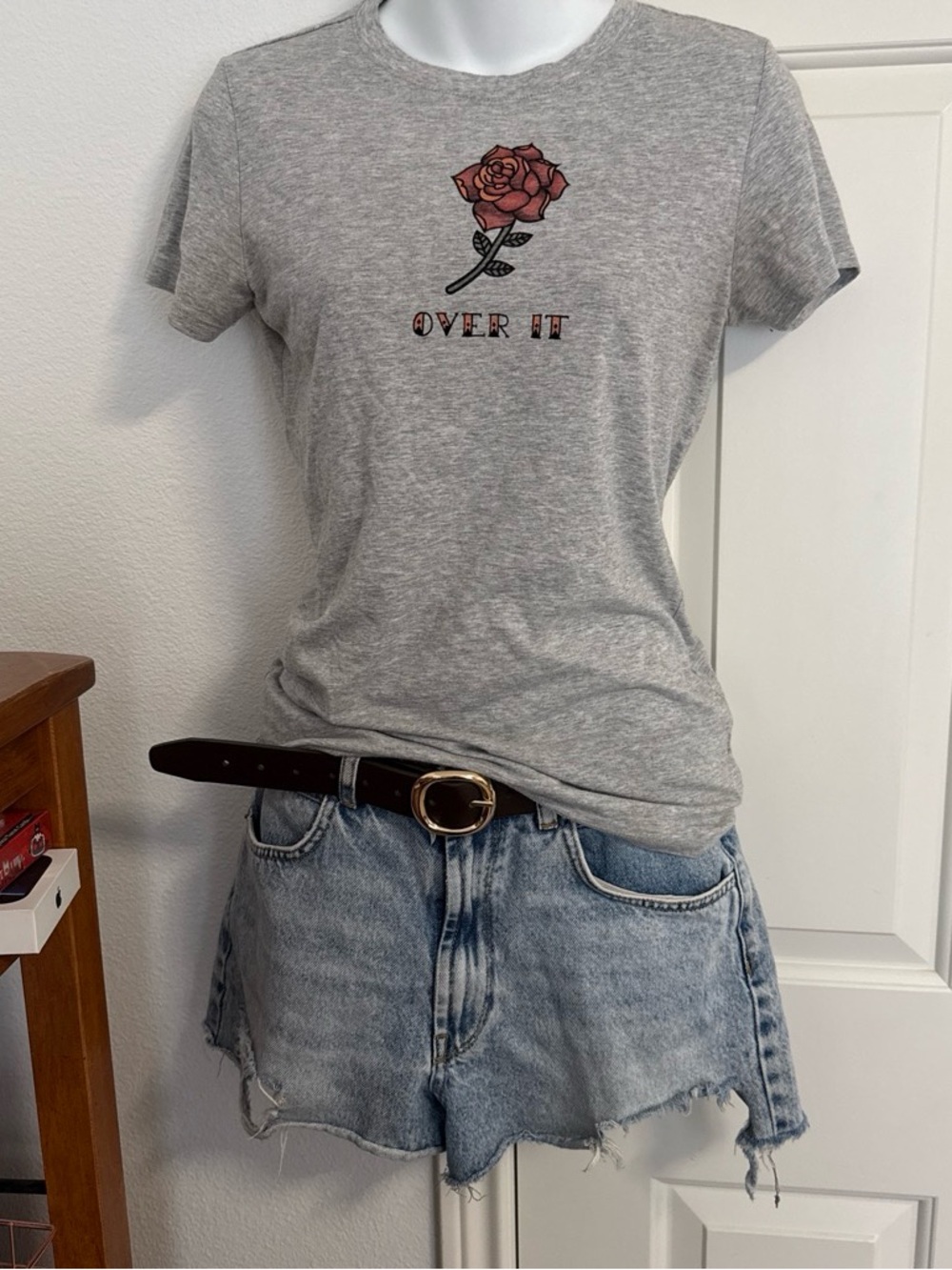 Aeropostale Gray Classic Crew Graphic Tee